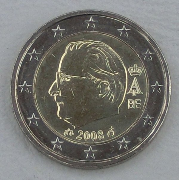 2 Euro Kursmünze Belgien 2008 unz.