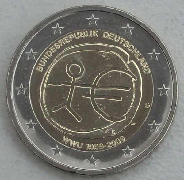 2 Euro Gedenkmünze Deutschland G 2009 10 Jahre WWU unz.