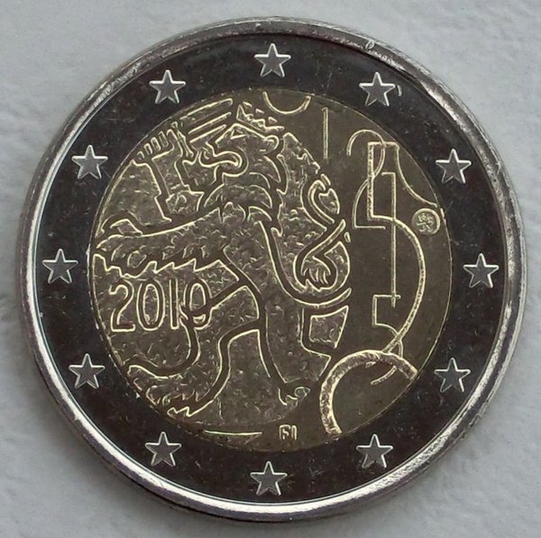 2 Euro Finnland 2010 150 Jahre Währung unz.