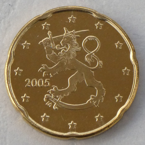 20 Euro Cent Kursmünze Finnland 2005 unz.