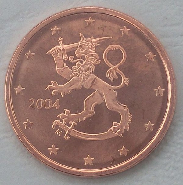 5 Euro Cent Kursmünze Finnland 2004 unz