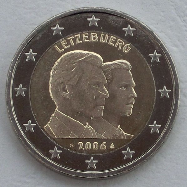2 Euro Luxemburg 2006 Großherzog Guillaume unz