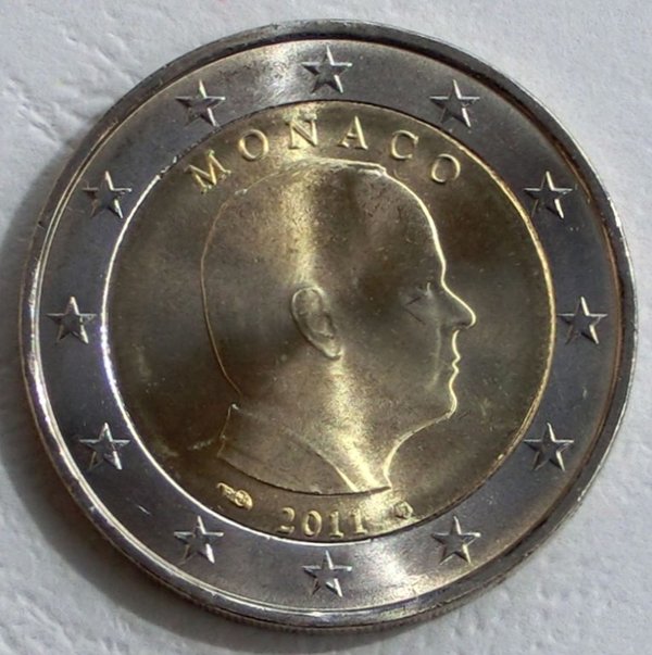 2 Euro Kursmünze Monaco 2011 Albert II unz.