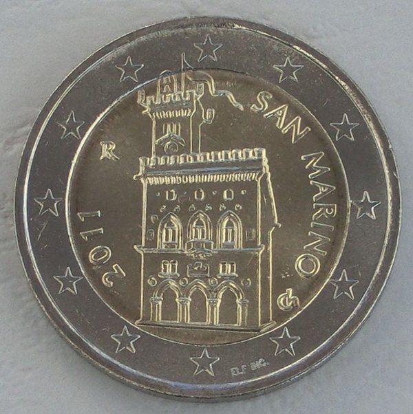 2 Euro Kursmünze San Marino 2011 unz