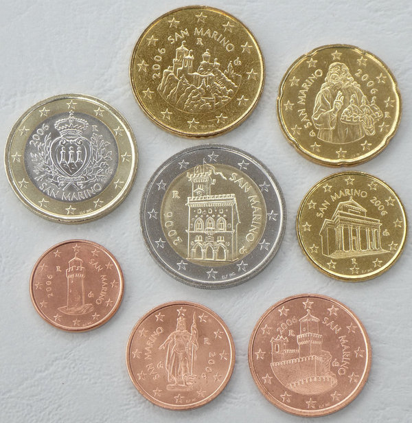Euro KMS Kursmünzensatz San Marino 2006 unz.