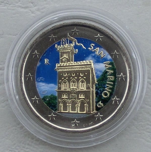 2 Euro Kursmünze San Marino 2013 in Farbe unz.