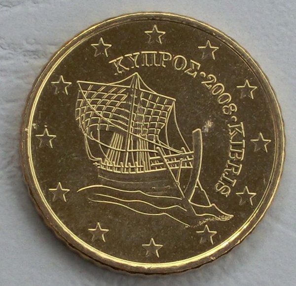 50 Euro Cent Kursmünze Zypern 2008 unz