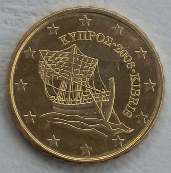 10 Euro Cent Kursmünze Zypern 2008 unz
