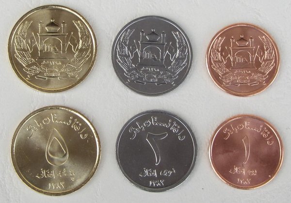 Afghanistan KMS Kursmünzensatz 2004-2005 unz.
