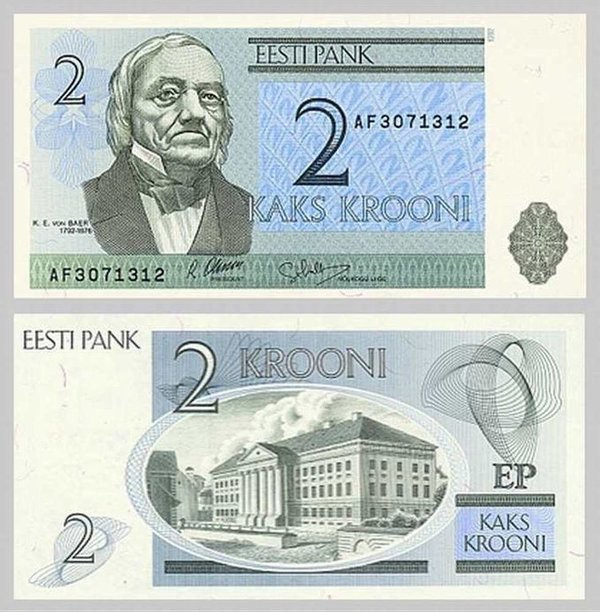 Estland 2 Krooni 1992 p70a unz