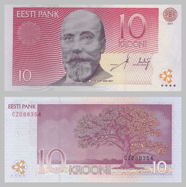 Estland 10 Krooni 2007 p86b unz