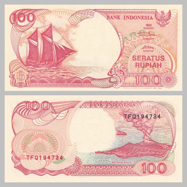 Indonesien 100 Rupiah 1994 p127c unz.