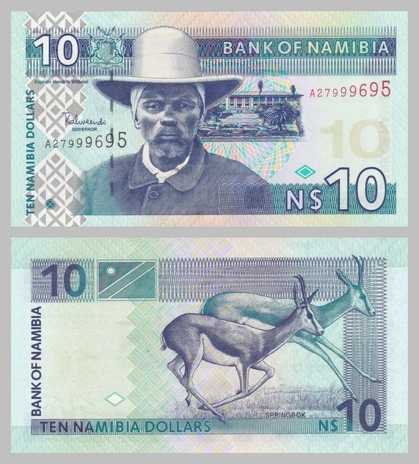 Namibia 10 Dollars 2001 p4b unz.