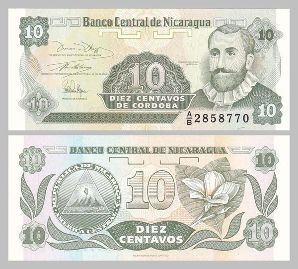 Nicaragua 10 Centavos 1991 p169a unz.