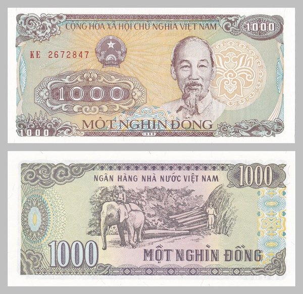Vietnam 1000 Dong 1988 p106a unz