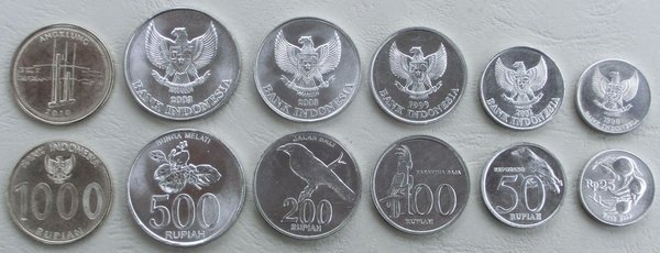 Indonesien KMS Kursmünzensatz 1996-2010 unz.