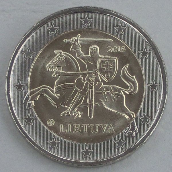 2 Euro Kursmünze Litauen 2015 unz