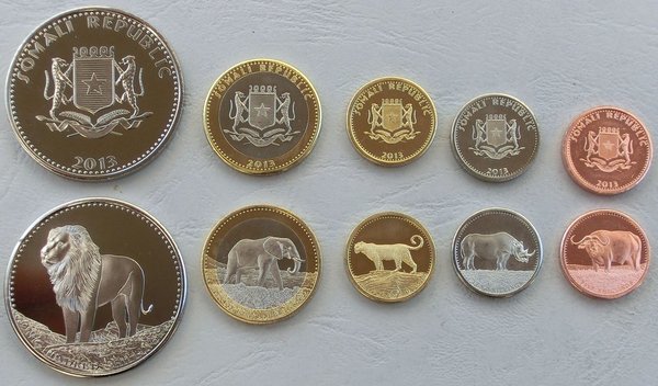Somalia KMS Kursmünzensatz 2013 unz.