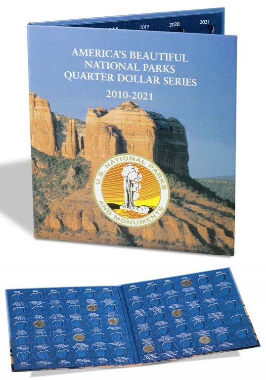 Leuchtturm Münzalbum Presso für 56 USA Beautiful National Parks Quarter 2010-2021