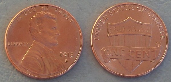USA 1 Cent Lincoln 2013 D unz.