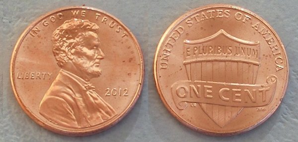 USA 1 Cent Lincoln 2012 P unz.