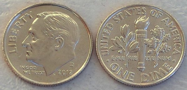 USA Dime 10 Cents 2012 D unz.