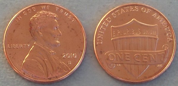 USA 1 Cent Lincoln 2010 D unz.