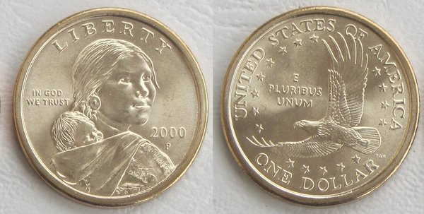 USA Native American Dollar - Sacagawea 2000 P unz.