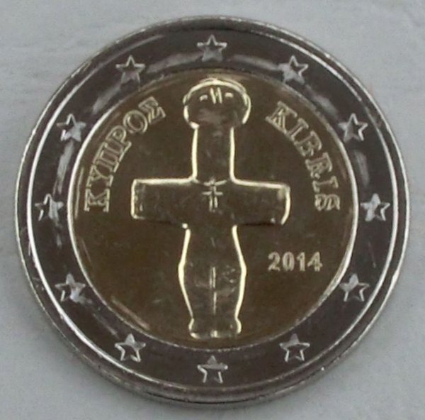 2 Euro Kursmünze Zypern 2014 unz.