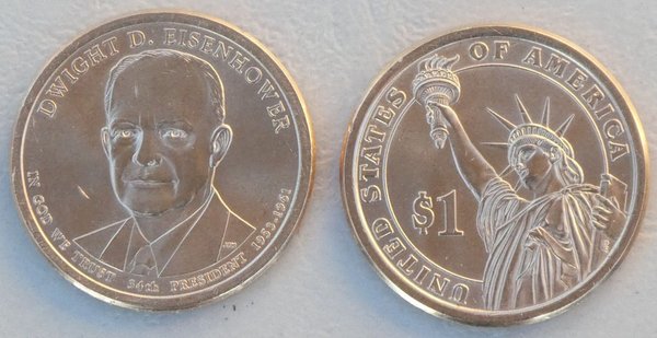 USA Präsidentendollar 2015 Dwight D. Eisenhower D unz.