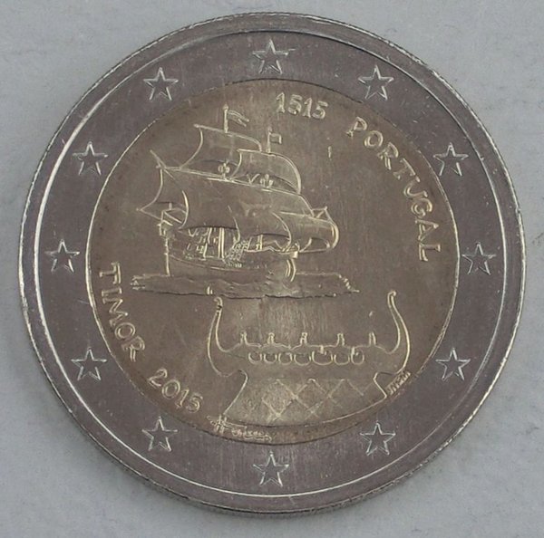 2 Euro Gedenkmünze Portugal 2015 Timor unz.