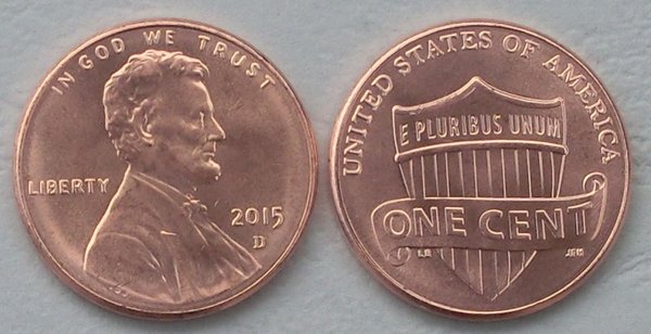 USA 1 Cent Lincoln 2015 D unz.
