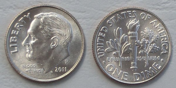USA Dime 10 Cents 2011 P unz.
