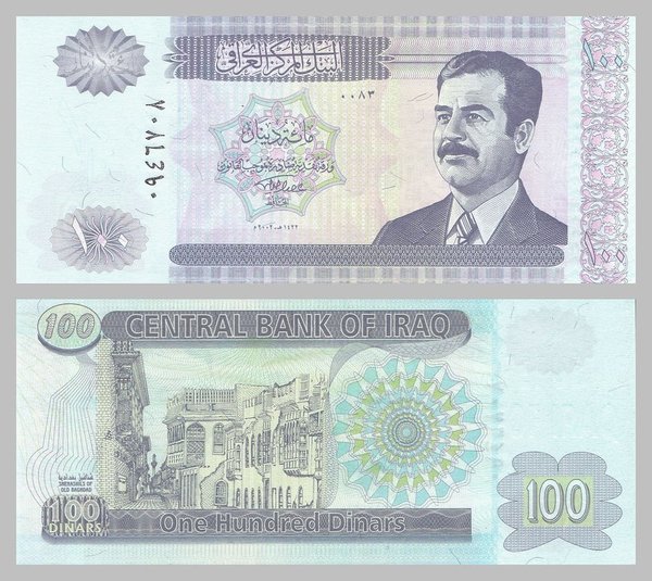 Irak / Iraq 100 Dinars 2002 p87 au/vzgl