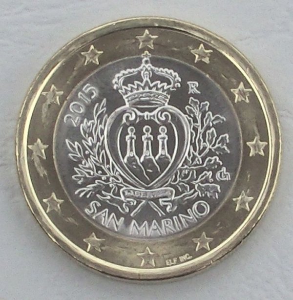 1 Euro Kursmünze San Marino 2015 unz