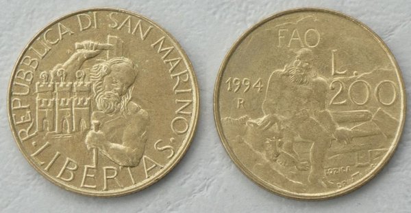 San Marino 200 Lire 1994 p313 unz
