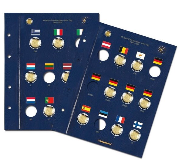 Leuchtturm Münzblätter Vista für 2 Euro 30 Jahre EU-Flagge 347758