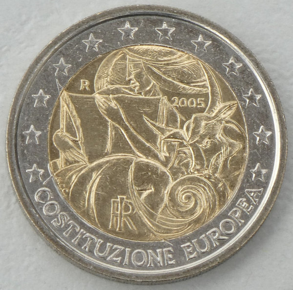 2 Euro Gedenkmünze Italien 2005 EU-Verfassung unz.