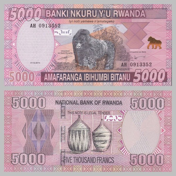 Ruanda 5000 Francs 2014 p41 unz