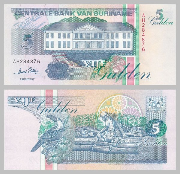 Surinam 5 Gulden 1996 p136b unz.
