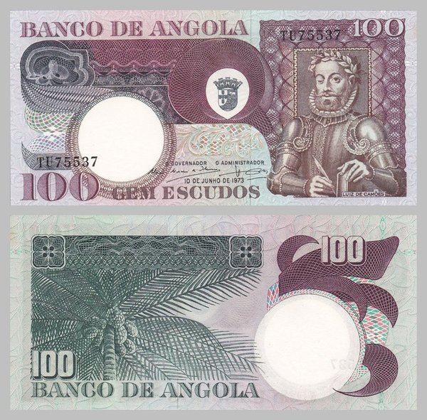 Angola 100 Escudos 1973 p106 unz.