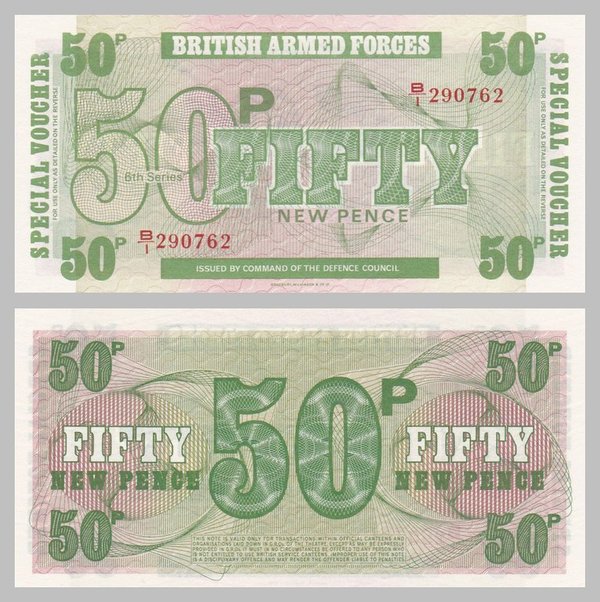 Großbritannien British Armed Forces 50 New Pence pM49 unz.