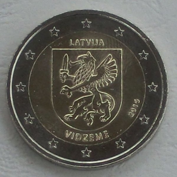 2 Euro Lettland 2016 Vidzeme / Livland unz.