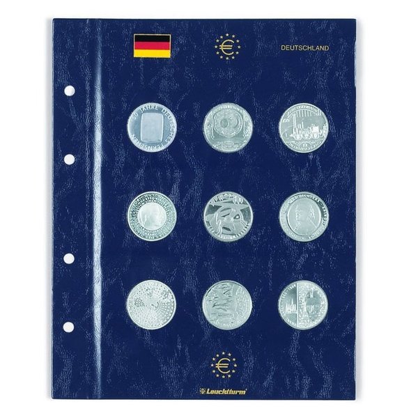 Leuchtturm Münzblätter Vista für 10, 20, 25 - Euro-Münzen Deutschland 353747