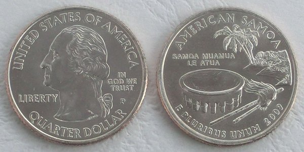 USA State Quarter 2009 Amerikanisch-Samoa P unz.