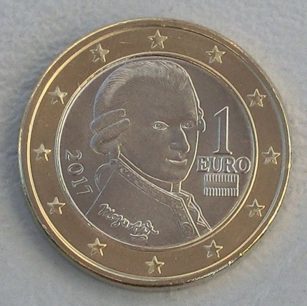 1 Euro Kursmünze Österreich 2017 unz