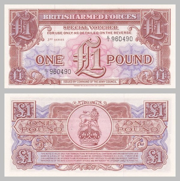 Großbritannien British Armed Forces 1 Pound 1956 pM29 unz.