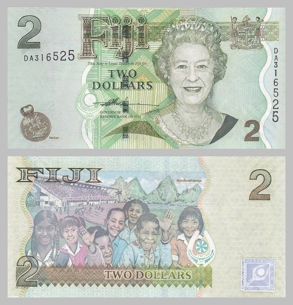 Fidschi / Fiji 2 Dollars 2007 p109a unz.