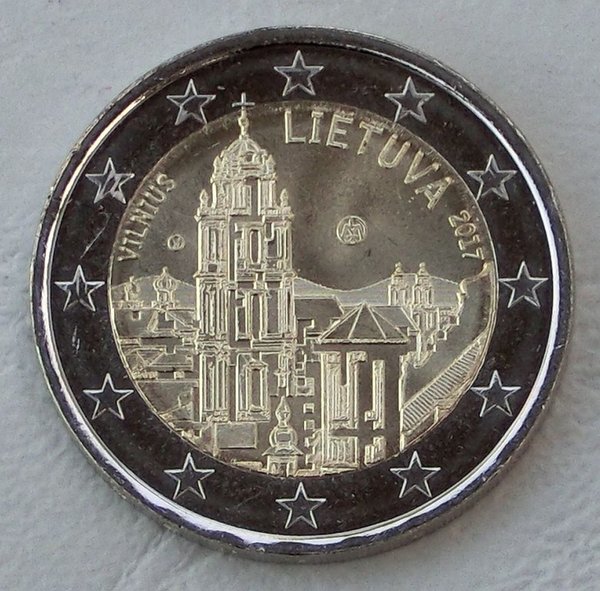2 Euro Gedenkmünze Litauen 2017 Vilnius unz.