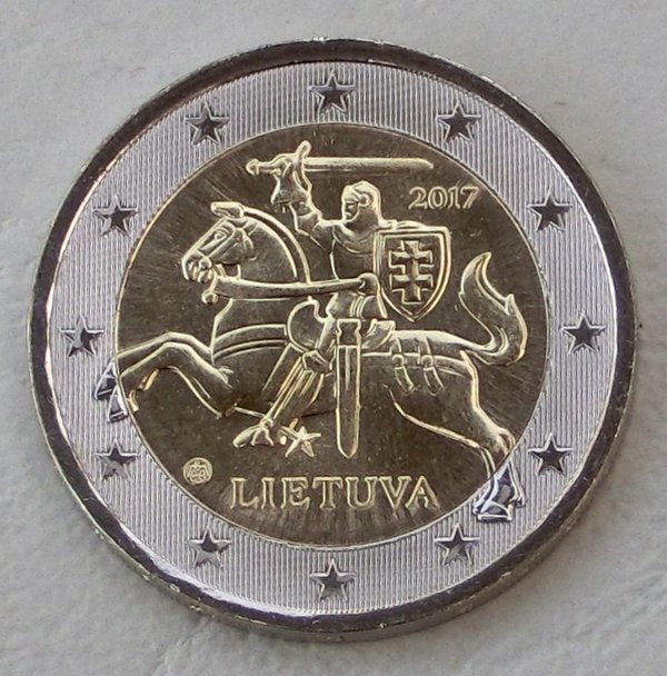 2 Euro Kursmünze Litauen 2017 unz.